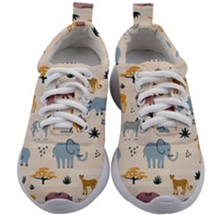 Wild Animals Seamless Pattern Kids Athletic Shoes