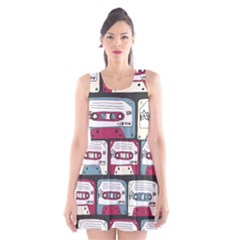 Music Symbols Rock Music Seamless Pattern Scoop Neck Skater Dress by pakminggu