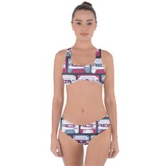 Music Symbols Rock Music Seamless Pattern Criss Cross Bikini Set by pakminggu