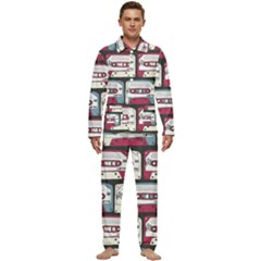 Music Symbols Rock Music Seamless Pattern Men s Long Sleeve Velvet Pocket Pajamas Set by pakminggu