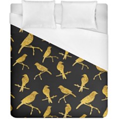 Background With Golden Birds Duvet Cover (california King Size) by pakminggu