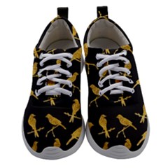 Background With Golden Birds Women Athletic Shoes by pakminggu