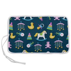 Cute Babies Toys Seamless Pattern Pen Storage Case (m) by pakminggu