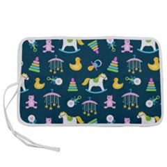 Cute Babies Toys Seamless Pattern Pen Storage Case (l) by pakminggu