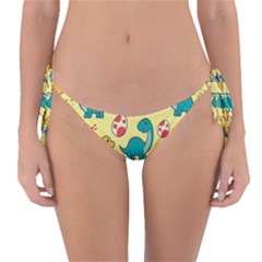 Seamless Pattern With Cute Dinosaurs Character Reversible Bikini Bottoms by pakminggu