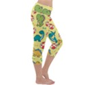 Seamless Pattern With Cute Dinosaurs Character Capri Yoga Leggings View3