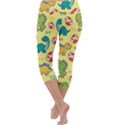 Seamless Pattern With Cute Dinosaurs Character Capri Yoga Leggings View4