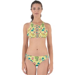 Seamless Pattern With Cute Dinosaurs Character Perfectly Cut Out Bikini Set by pakminggu