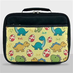 Seamless Pattern With Cute Dinosaurs Character Lunch Bag by pakminggu