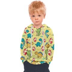 Seamless Pattern With Cute Dinosaurs Character Kids  Overhead Hoodie by pakminggu