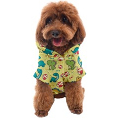 Seamless Pattern With Cute Dinosaurs Character Dog Coat by pakminggu