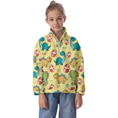 Seamless Pattern With Cute Dinosaurs Character Kids  Half Zip Hoodie by pakminggu