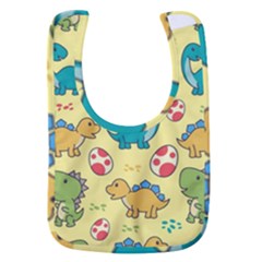 Seamless Pattern With Cute Dinosaurs Character Baby Bib by pakminggu