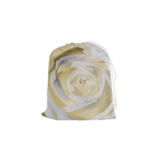 White Roses Flowers Plant Romance Blossom Bloom Nature Flora Petals Drawstring Pouch (small) by pakminggu