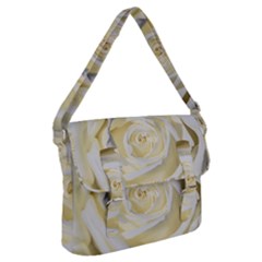 White Roses Flowers Plant Romance Blossom Bloom Nature Flora Petals Buckle Messenger Bag by pakminggu