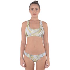 White Roses Flowers Plant Romance Blossom Bloom Nature Flora Petals Cross Back Hipster Bikini Set by pakminggu