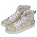 White Roses Flowers Plant Romance Blossom Bloom Nature Flora Petals Men s Hi-Top Skate Sneakers View2