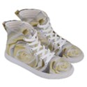 White Roses Flowers Plant Romance Blossom Bloom Nature Flora Petals Men s Hi-Top Skate Sneakers View3