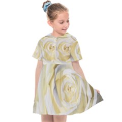 White Roses Flowers Plant Romance Blossom Bloom Nature Flora Petals Kids  Sailor Dress by pakminggu