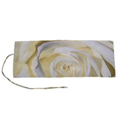 White Roses Flowers Plant Romance Blossom Bloom Nature Flora Petals Roll Up Canvas Pencil Holder (s) by pakminggu