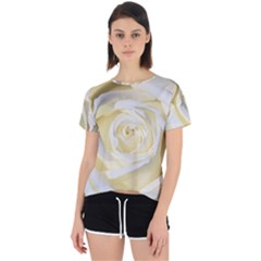 White Roses Flowers Plant Romance Blossom Bloom Nature Flora Petals Open Back Sport Tee by pakminggu