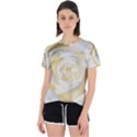 White Roses Flowers Plant Romance Blossom Bloom Nature Flora Petals Open Back Sport Tee View1