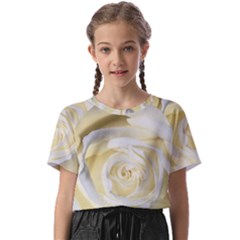 White Roses Flowers Plant Romance Blossom Bloom Nature Flora Petals Kids  Basic Tee by pakminggu