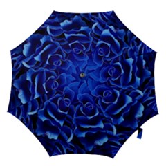 Blue Roses Flowers Plant Romance Blossom Bloom Nature Flora Petals Hook Handle Umbrellas (medium) by pakminggu