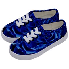 Blue Roses Flowers Plant Romance Blossom Bloom Nature Flora Petals Kids  Classic Low Top Sneakers by pakminggu