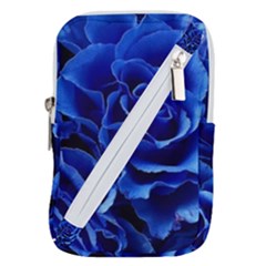 Blue Roses Flowers Plant Romance Blossom Bloom Nature Flora Petals Belt Pouch Bag (small) by pakminggu