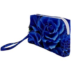 Blue Roses Flowers Plant Romance Blossom Bloom Nature Flora Petals Wristlet Pouch Bag (small) by pakminggu