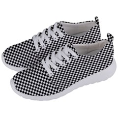 Black And White Checkerboard Background Board Checker Men s Lightweight Sports Shoes by pakminggu