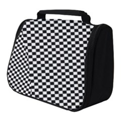 Black And White Checkerboard Background Board Checker Full Print Travel Pouch (small) by pakminggu