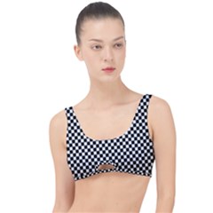 Black And White Checkerboard Background Board Checker The Little Details Bikini Top by pakminggu