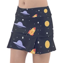 Cosmos Rockets Spaceships Ufos Classic Tennis Skirt by pakminggu