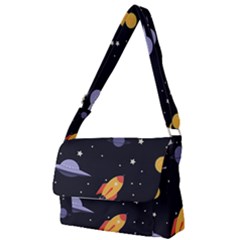 Cosmos Rockets Spaceships Ufos Full Print Messenger Bag (s) by pakminggu