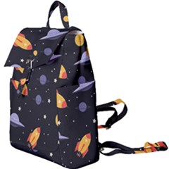 Cosmos Rockets Spaceships Ufos Buckle Everyday Backpack by pakminggu