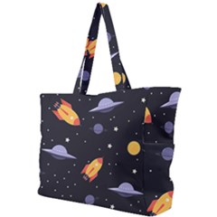 Cosmos Rockets Spaceships Ufos Simple Shoulder Bag by pakminggu