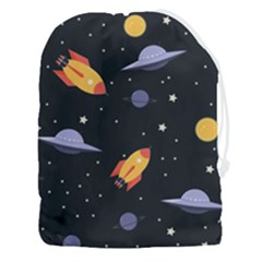 Cosmos Rockets Spaceships Ufos Drawstring Pouch (3xl) by pakminggu