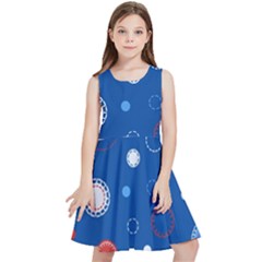 Christmas Pattern Tree Design Kids  Skater Dress by pakminggu