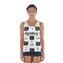 Cute Cameras Doodles Hand Drawn Sport Tank Top  View1