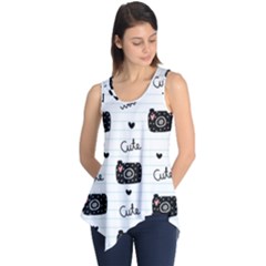 Cute Cameras Doodles Hand Drawn Sleeveless Tunic by pakminggu