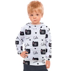 Cute Cameras Doodles Hand Drawn Kids  Hooded Pullover by pakminggu