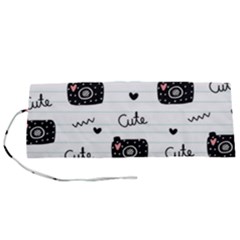 Cute Cameras Doodles Hand Drawn Roll Up Canvas Pencil Holder (s) by pakminggu