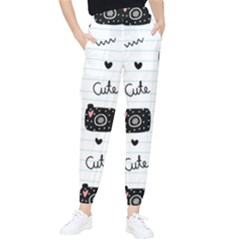 Cute Cameras Doodles Hand Drawn Women s Tapered Pants by pakminggu