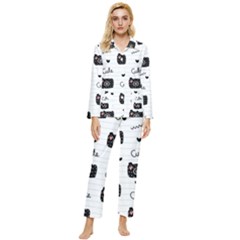 Cute Cameras Doodles Hand Drawn Womens  Long Sleeve Velvet Pocket Pajamas Set by pakminggu