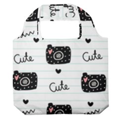 Cute Cameras Doodles Hand Drawn Premium Foldable Grocery Recycle Bag by pakminggu