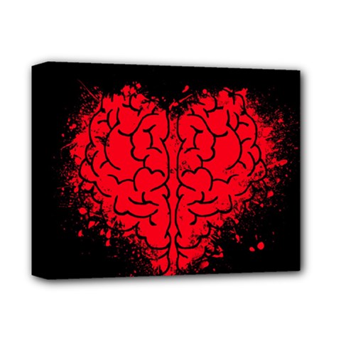 Heart Brain Mind Psychology Doubt Deluxe Canvas 14  X 11  (stretched) by pakminggu