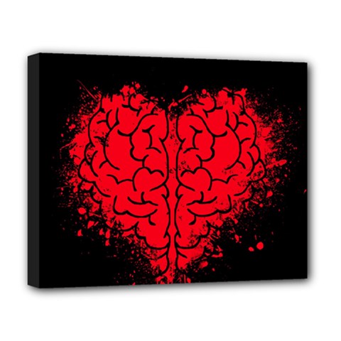 Heart Brain Mind Psychology Doubt Deluxe Canvas 20  X 16  (stretched) by pakminggu