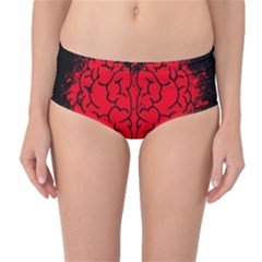 Heart Brain Mind Psychology Doubt Mid-waist Bikini Bottoms by pakminggu